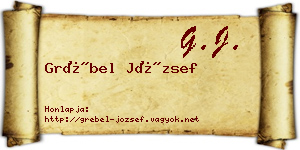 Grébel József névjegykártya